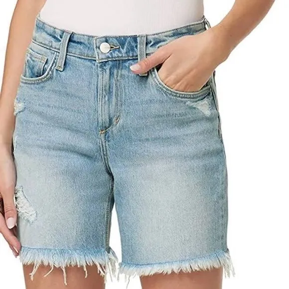 NWT JOE’S JEANS The Lara Ripped Denim Bermuda Shorts, Size 29