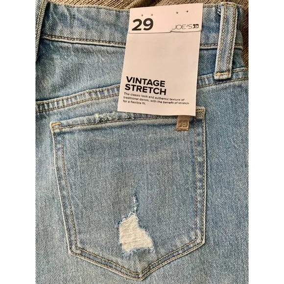 NWT JOE’S JEANS The Lara Ripped Denim Bermuda Shorts, Size 29