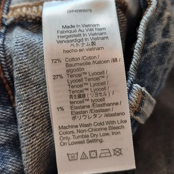 NWT Madewell High-Rise Mid-Length Denim Shorts in Bonet Wash Size 26