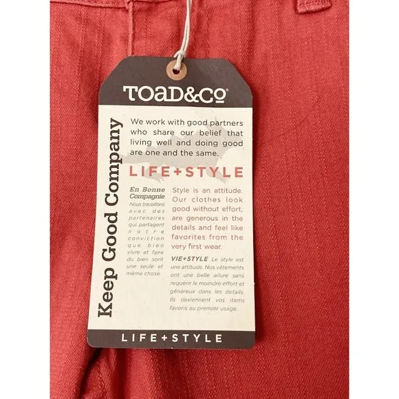 NWT Toad &amp; Co. Sisko Red Shorts - 2