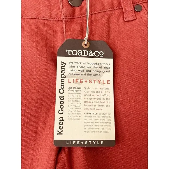 NWT Toad &amp; Co. Sisko Red Shorts - 2