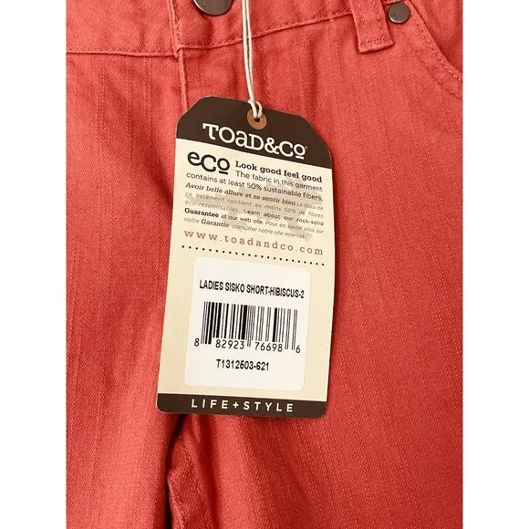 NWT Toad &amp; Co. Sisko Red Shorts - 2