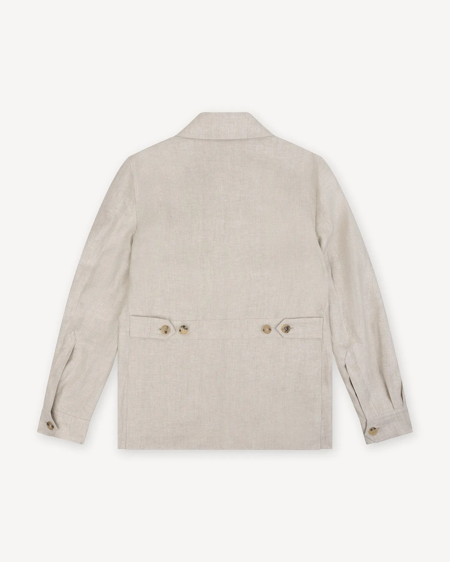Oatmeal Linen Safari Jacket