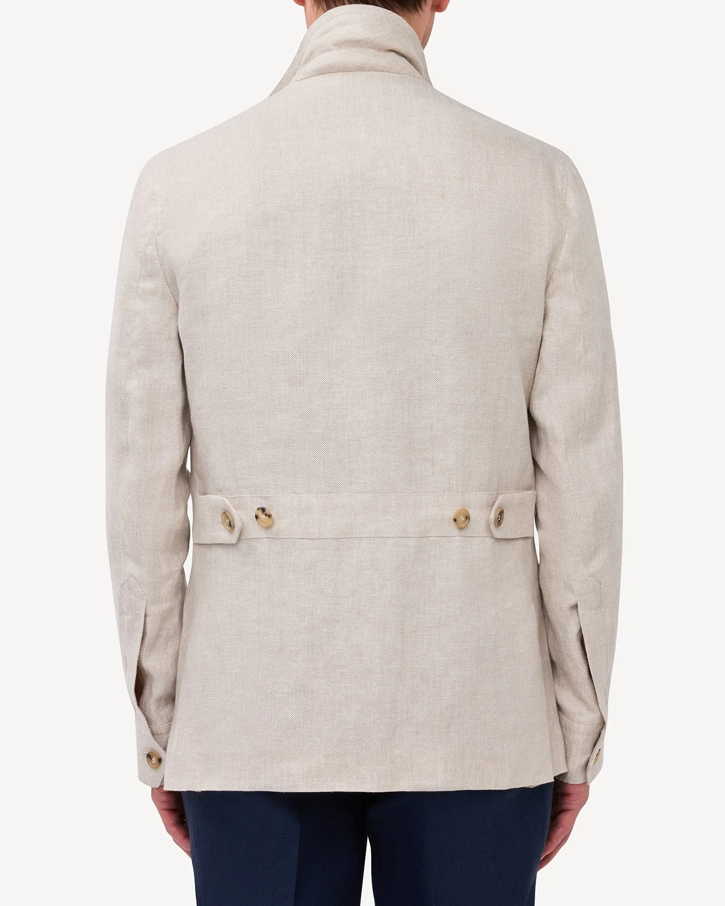 Oatmeal Linen Safari Jacket