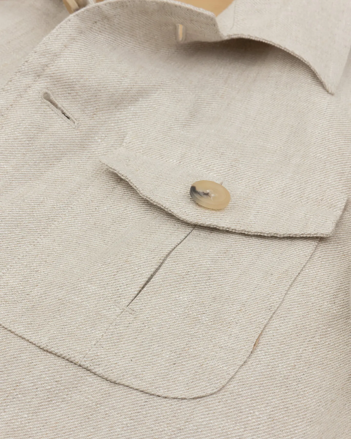 Oatmeal Linen Safari Jacket