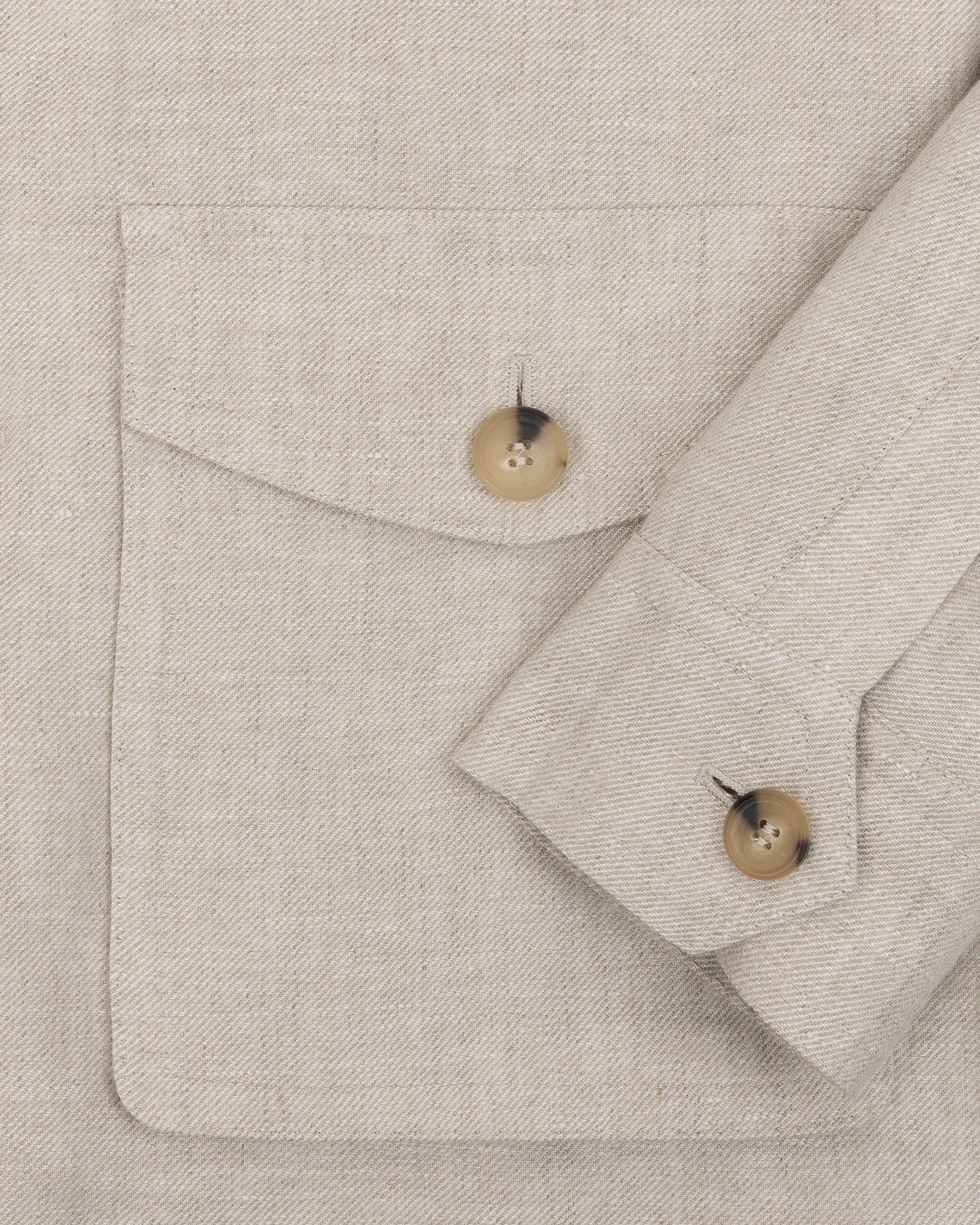 Oatmeal Linen Safari Jacket