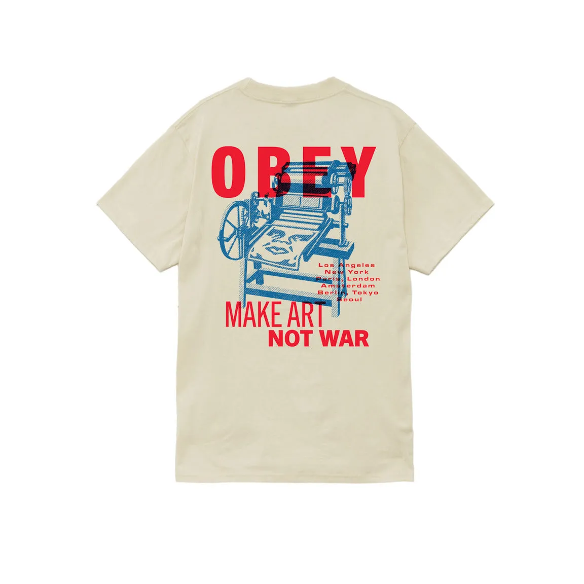 Obey printing press make art Classic tee