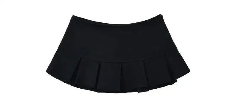 Obsidian Phoenix Low-Waist Pleated Mini Skirt