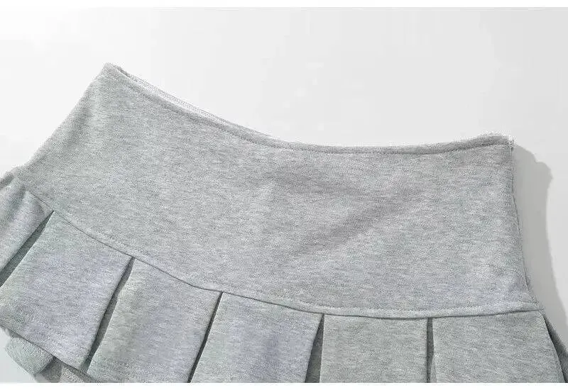 Obsidian Phoenix Low-Waist Pleated Mini Skirt