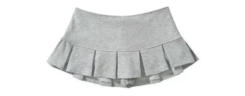 Obsidian Phoenix Low-Waist Pleated Mini Skirt