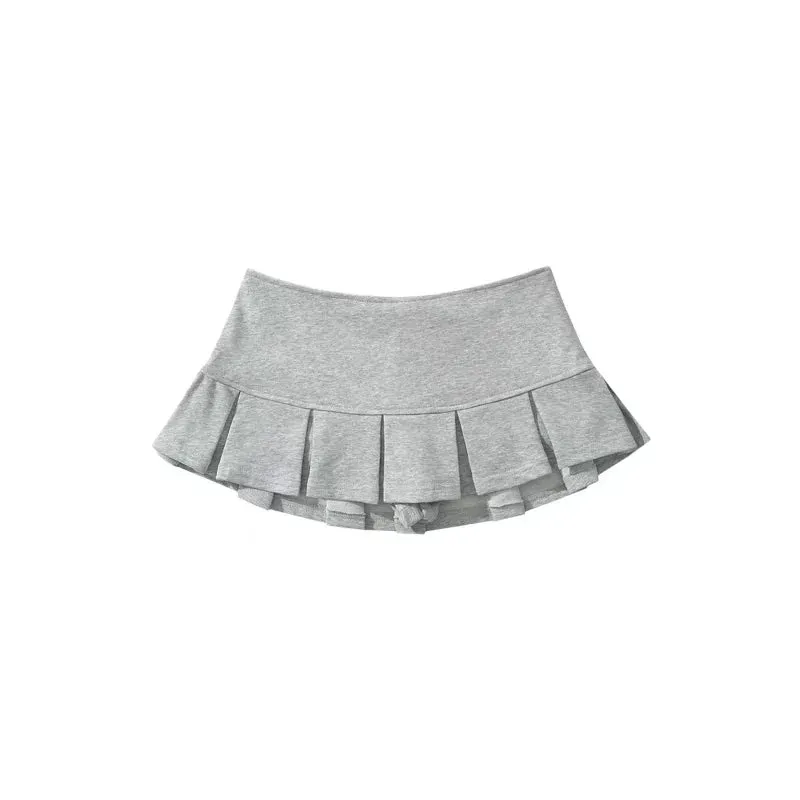 Obsidian Phoenix Low-Waist Pleated Mini Skirt