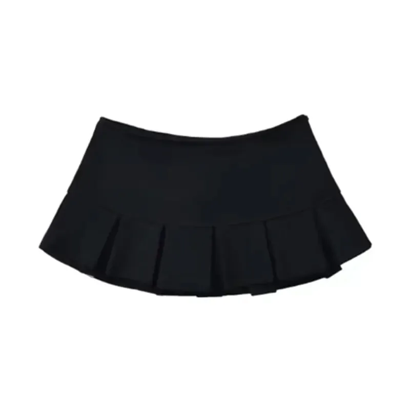 Obsidian Phoenix Low-Waist Pleated Mini Skirt