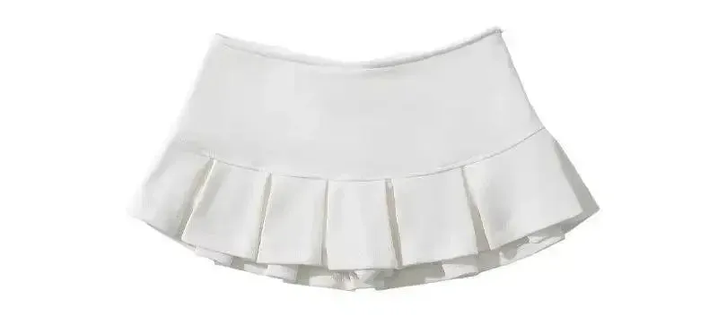 Obsidian Phoenix Low-Waist Pleated Mini Skirt