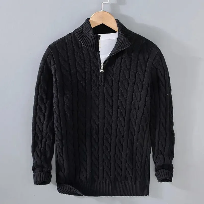 OLAF | KNITTED NORDIC ZIP-UP SWEATER