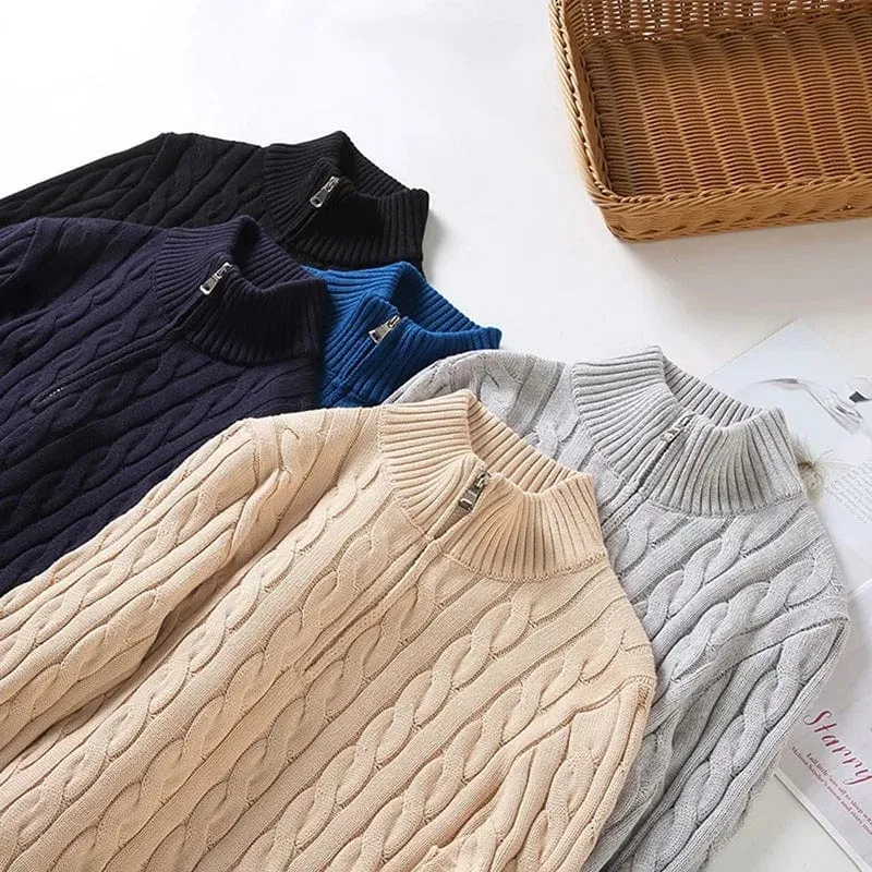 OLAF | KNITTED NORDIC ZIP-UP SWEATER