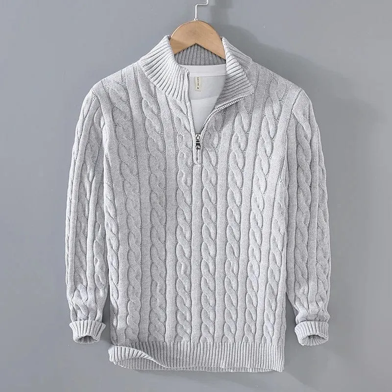 OLAF | KNITTED NORDIC ZIP-UP SWEATER