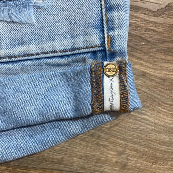 One Teaspoon denim shorts light blue wash