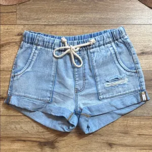 One Teaspoon denim shorts light blue wash