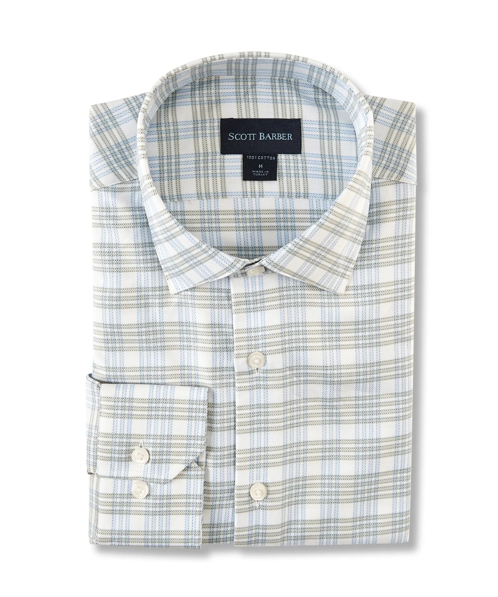 Organic Fine Twill Sport Shirt in Sage