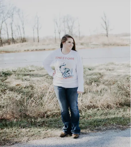 Original Cowgirl Clothing T-Shirts: Long Sleeve Dimestore Cowgirl