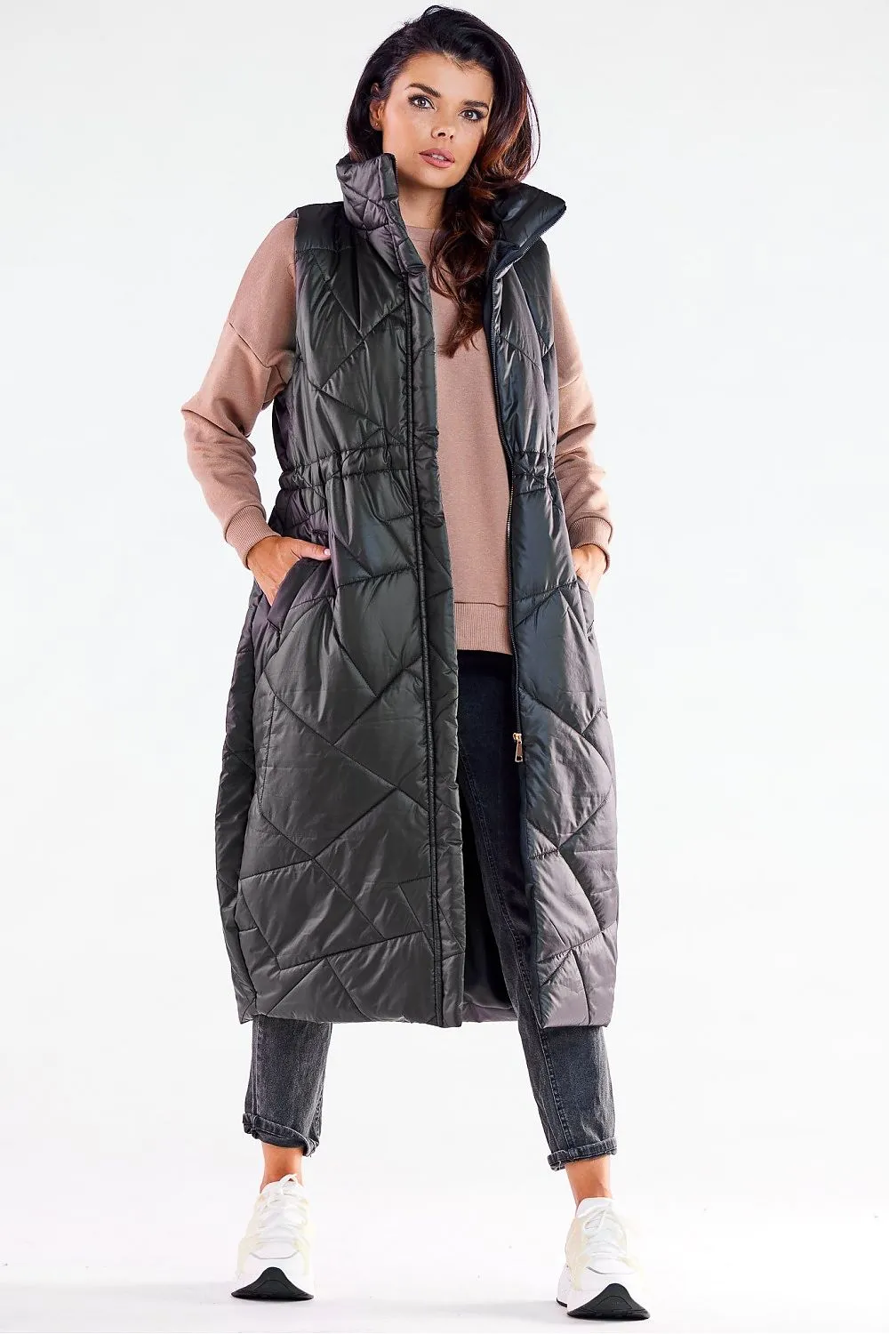Oversized Zip Tailored Vest