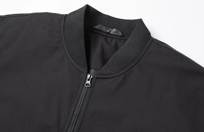 Padded and Thickened Solid Color Varsity Jacket for Men