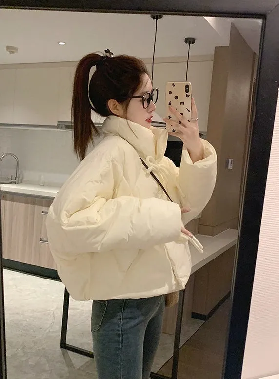 Padded and Water-Resistant Cropped Puffer Jacket for Women