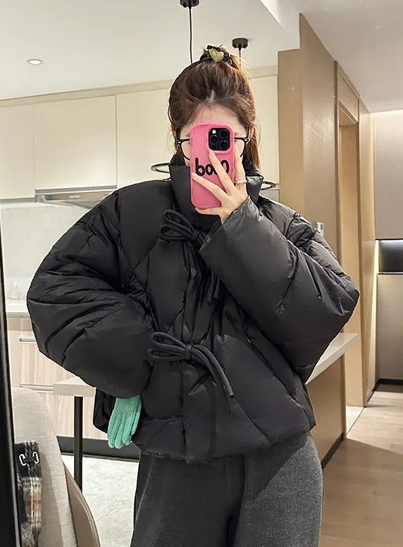 Padded and Water-Resistant Cropped Puffer Jacket for Women