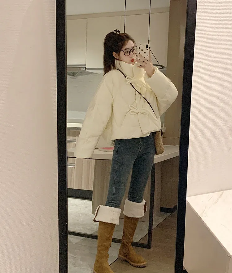 Padded and Water-Resistant Cropped Puffer Jacket for Women