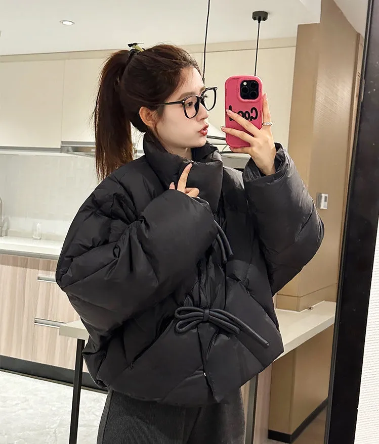 Padded and Water-Resistant Cropped Puffer Jacket for Women