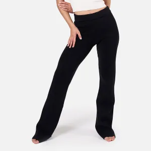 Pantalones acampanados tejidos