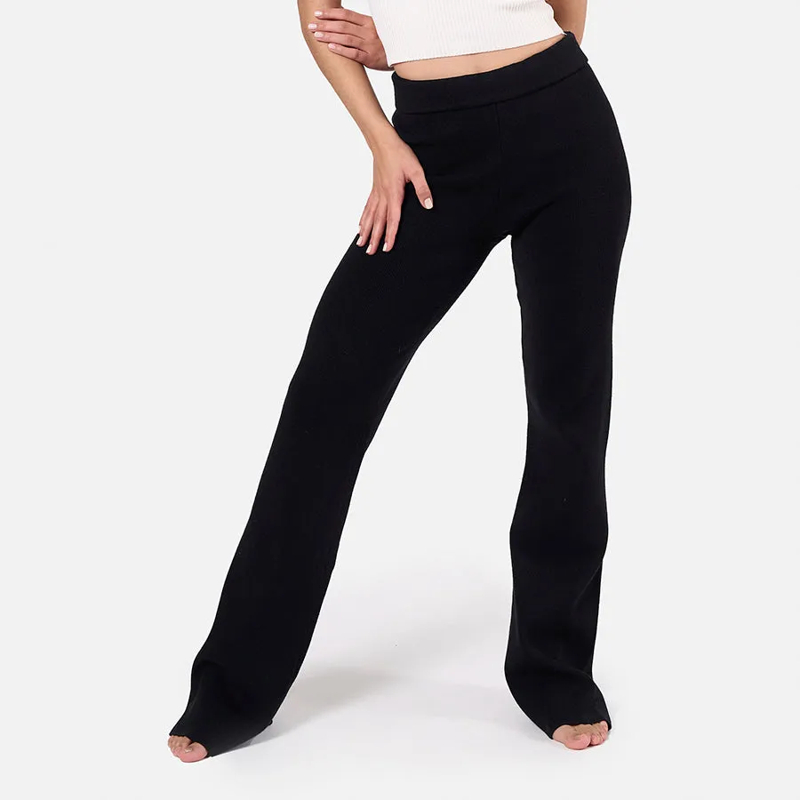 Pantalones acampanados tejidos