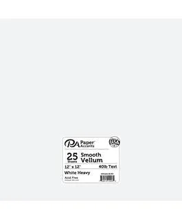 Paper Accents 12x12 White Heavy Ink Jet 40lb Vellum {B314}