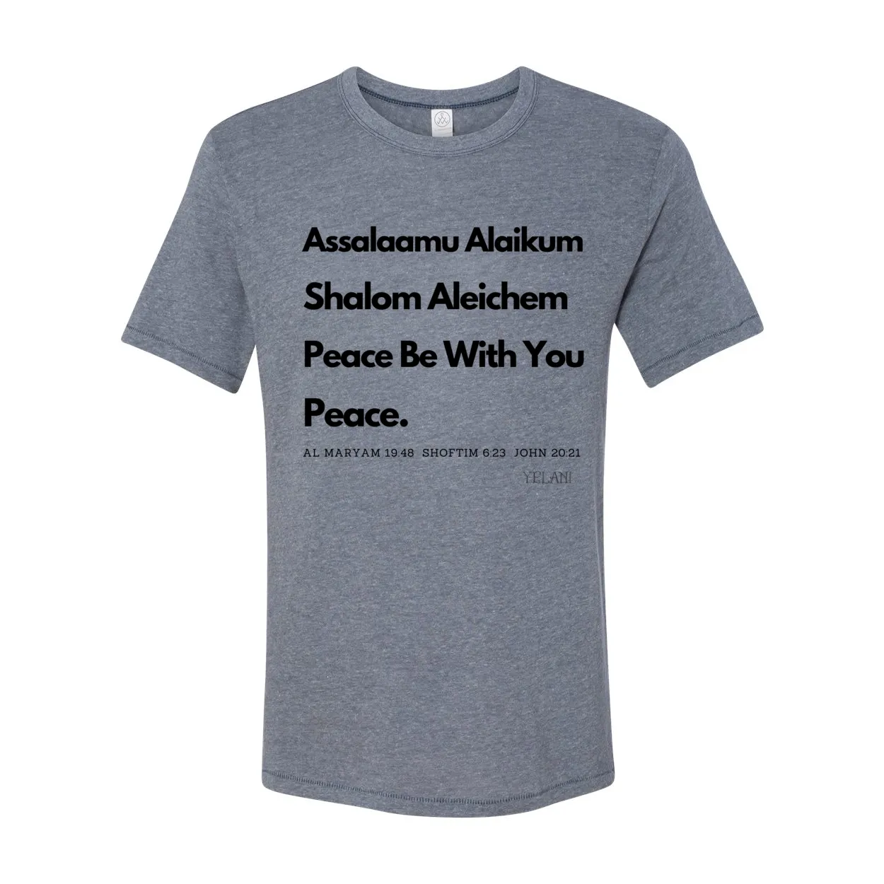 Peace & Blessings Vintage 50/50 Jersey Tee – Unity Through Language