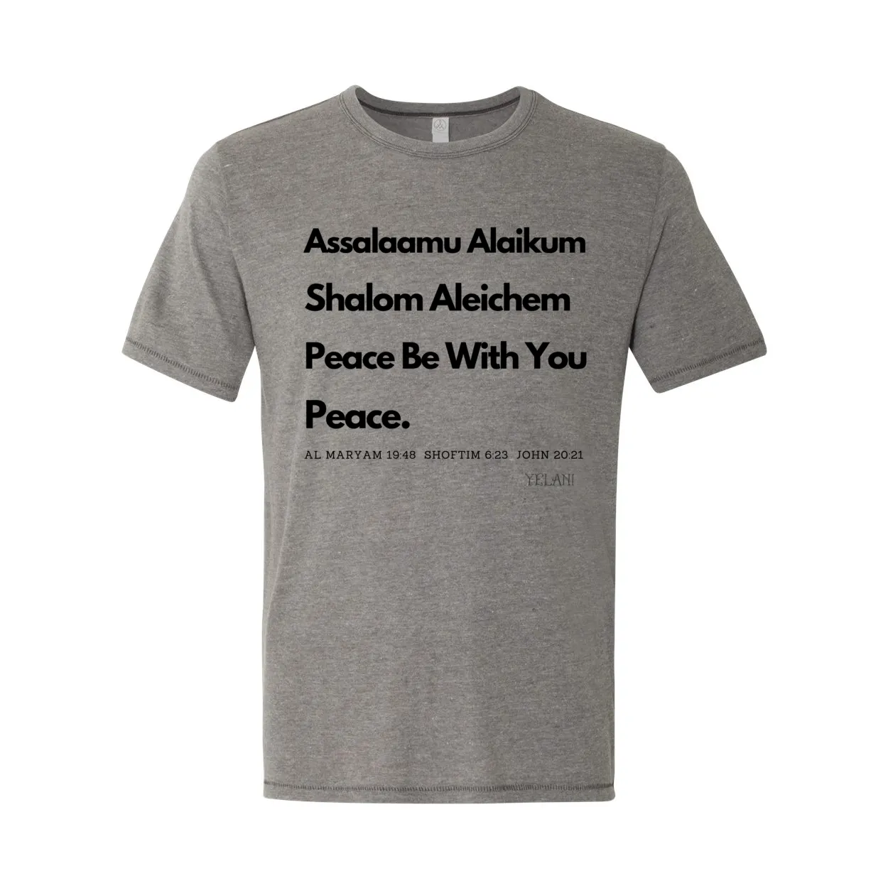 Peace & Blessings Vintage 50/50 Jersey Tee – Unity Through Language