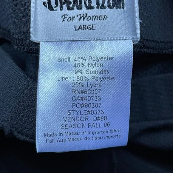Pearl Izumi Padded Stretch Mesh Liner Bike Shorts Womens Large Black Style 0333