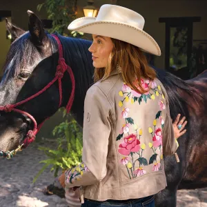 Peonie Blossom Leather Jacket