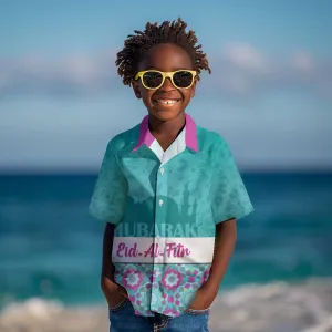 Personalised Eid al-Fitr Kid Hawaiian Shirt Eid Mubarak LT15