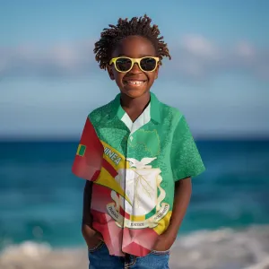 Personalised Guinea Independence Day Kid Hawaiian Shirt Happy 2 October Guinee Coat Of Arms LT14