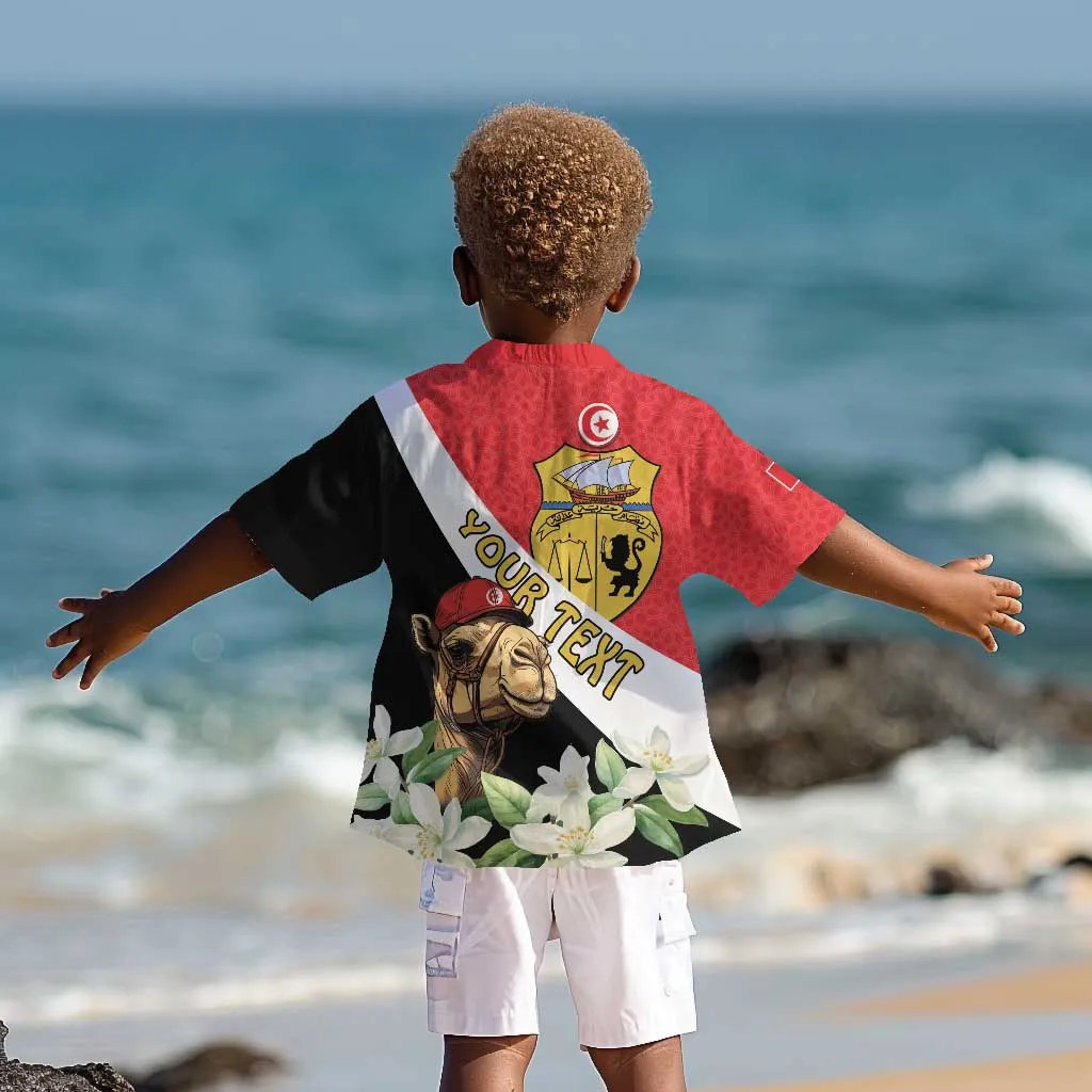 Personalized Afro Tunisia Kid Hawaiian Shirt Camelus Dromedarius With Jasmine LT15