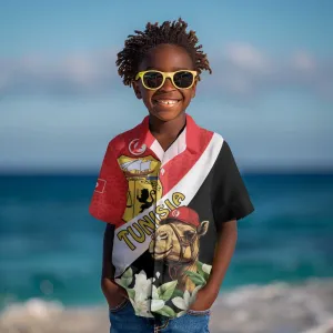 Personalized Afro Tunisia Kid Hawaiian Shirt Camelus Dromedarius With Jasmine LT15