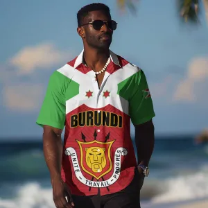 Personalized Burundi Hawaiian Shirt Coat Of Arms African Pattern LT01