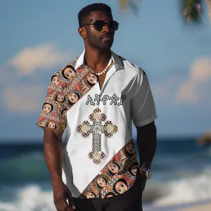 Personalized Ethiopia Hawaiian Shirt Ethiopian Orthodox Church Angel LT15