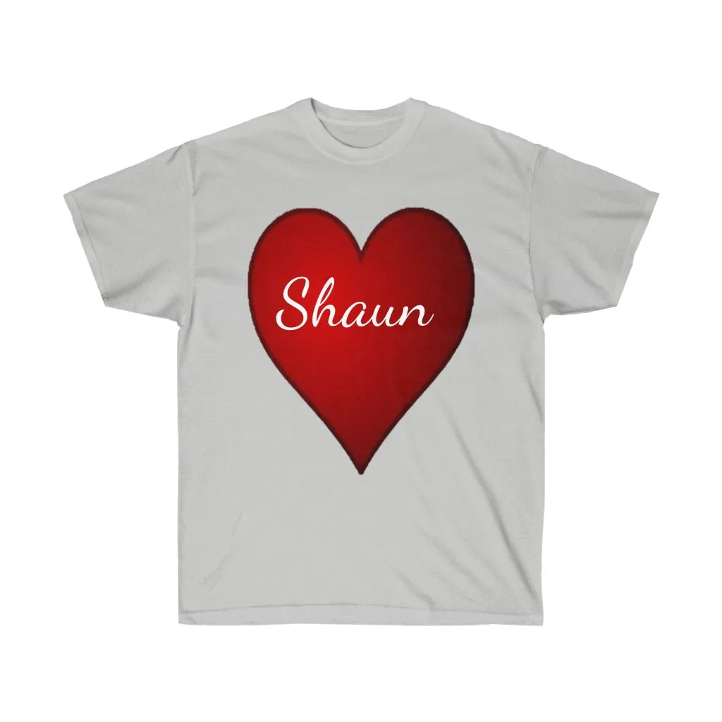 Personalized Unisex Tee, Valentine's Day Tee, Heart Tee, Love T-shirts, Personalized t-shirt, Custom t-shirts