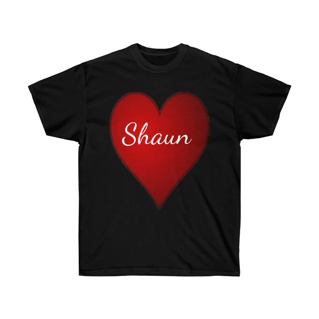 Personalized Unisex Tee, Valentine's Day Tee, Heart Tee, Love T-shirts, Personalized t-shirt, Custom t-shirts