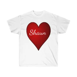 Personalized Unisex Tee, Valentine's Day Tee, Heart Tee, Love T-shirts, Personalized t-shirt, Custom t-shirts