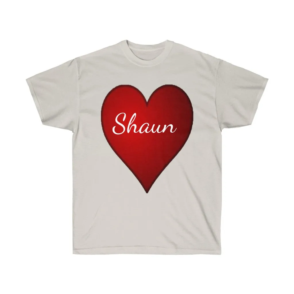 Personalized Unisex Tee, Valentine's Day Tee, Heart Tee, Love T-shirts, Personalized t-shirt, Custom t-shirts
