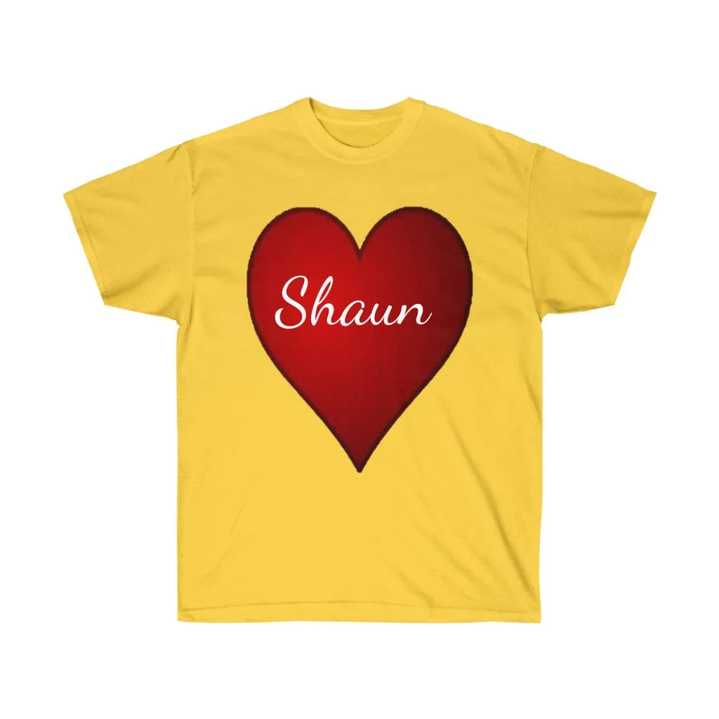 Personalized Unisex Tee, Valentine's Day Tee, Heart Tee, Love T-shirts, Personalized t-shirt, Custom t-shirts