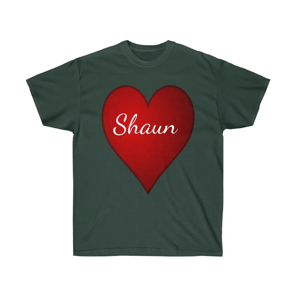 Personalized Unisex Tee, Valentine's Day Tee, Heart Tee, Love T-shirts, Personalized t-shirt, Custom t-shirts