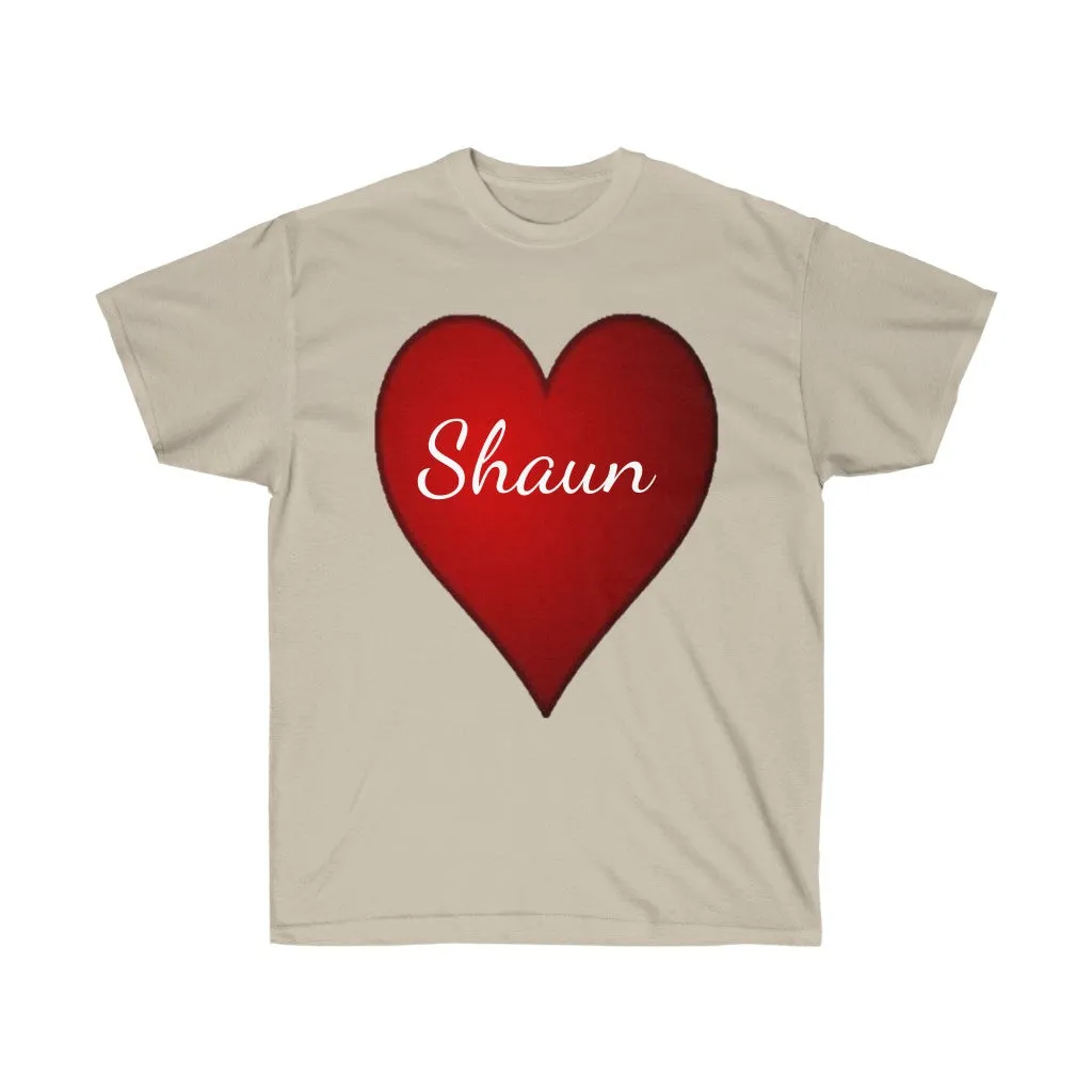 Personalized Unisex Tee, Valentine's Day Tee, Heart Tee, Love T-shirts, Personalized t-shirt, Custom t-shirts
